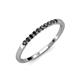 2 - Clara 2.00 mm Black Diamond 10 Stone Wedding Band 