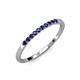 2 - Clara 2.00 mm Blue Sapphire 10 Stone Wedding Band 