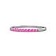 1 - Clara 2.00 mm Pink Sapphire 10 Stone Wedding Band 
