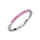 2 - Clara 2.00 mm Pink Sapphire 10 Stone Wedding Band 