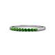 1 - Clara 2.00 mm Green Garnet 10 Stone Wedding Band 