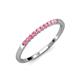 2 - Clara 2.00 mm Pink Tourmaline 10 Stone Wedding Band 