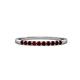 3 - Clara 2.00 mm Red Garnet 10 Stone Wedding Band 