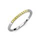 2 - Clara 2.00 mm Yellow Sapphire 10 Stone Wedding Band 