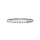 1 - Clara 2.00 mm White Sapphire 10 Stone Wedding Band 