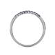 5 - Clara 2.00 mm Blue Sapphire 10 Stone Wedding Band 