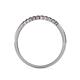 5 - Clara 2.00 mm Red Garnet 10 Stone Wedding Band 