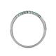 5 - Clara 2.00 mm Emerald 10 Stone Wedding Band 