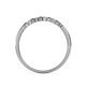 5 - Clara 2.00 mm Black and White Diamond 10 Stone Wedding Band 