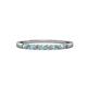 3 - Clara 2.00 mm Aquamarine and Diamond 10 Stone Wedding Band 