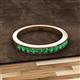 3 - Kathiryn 2.00 mm Emerald 11 Stone Wedding Band 