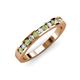 4 - Kathiryn 2.00 mm Peridot and Diamond 11 Stone Wedding Band 