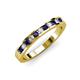 4 - Kathiryn 2.00 mm Blue Sapphire and Diamond 11 Stone Wedding Band 