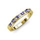 4 - Kathiryn 2.00 mm Tanzanite and Diamond 11 Stone Wedding Band 