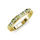 4 - Kathiryn 2.00 mm Peridot and Diamond 11 Stone Wedding Band 
