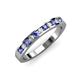 4 - Kathiryn 2.00 mm Tanzanite and Diamond 11 Stone Wedding Band 