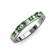4 - Kathiryn 2.00 mm Green Garnet and Diamond 11 Stone Wedding Band 