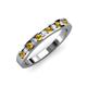 4 - Kathiryn 2.00 mm Citrine and Diamond 11 Stone Wedding Band 