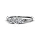 1 - Alyssa 5.50 mm Diamond Thick Shank Three Stone Ring 