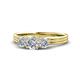 1 - Alyssa 5.50 mm Diamond Thick Shank Three Stone Ring 