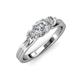 2 - Alyssa 5.50 mm Diamond Thick Shank Three Stone Ring 