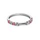 4 - Alicia 2.60 mm Pink Tourmaline and Diamond 8 Stone Wedding Band 