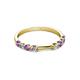 4 - Alicia 2.60 mm Amethyst and Diamond 8 Stone Wedding Band 