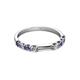 4 - Alicia 2.60 mm Iolite and Diamond 8 Stone Wedding Band 