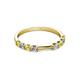 4 - Alicia 2.60 mm Yellow Sapphire and Diamond 8 Stone Wedding Band 