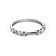 4 - Alicia 2.60 mm White Sapphire and Diamond 8 Stone Wedding Band 