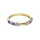 4 - Alicia 2.60 mm Tanzanite and Diamond 8 Stone Wedding Band 
