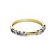 4 - Alicia 2.60 mm Iolite and Diamond 8 Stone Wedding Band 