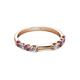 4 - Alicia 2.60 mm Rhodolite Garnet and Diamond 8 Stone Wedding Band 