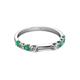 4 - Alicia 2.60 mm Emerald and Diamond 8 Stone Wedding Band 