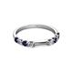 4 - Alicia 2.60 mm Blue Sapphire and Diamond 8 Stone Wedding Band 