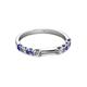 4 - Alicia 2.60 mm Tanzanite and Diamond 8 Stone Wedding Band 