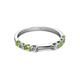 4 - Alicia 2.60 mm Peridot and Diamond 8 Stone Wedding Band 