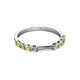 4 - Alicia 2.60 mm Yellow Sapphire and Diamond 8 Stone Wedding Band 