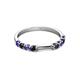 3 - Alicia 2.60 mm Tanzanite and Black Diamond Wedding Band 