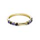 3 - Alicia 2.60 mm Tanzanite and Black Diamond Wedding Band 