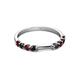 3 - Alicia 2.60 mm Red Garnet and Black Diamond Wedding Band 