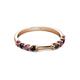 3 - Alicia 2.60 mm Rhodolite Garnet and Black Diamond Wedding Band 