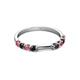 3 - Alicia 2.60 mm Pink Tourmaline and Black Diamond Wedding Band 