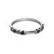 3 - Alicia 2.60 mm Green Garnet and Black Diamond Wedding Band 