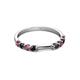 3 - Alicia 2.60 mm Rhodolite Garnet and Black Diamond Wedding Band 