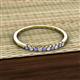 2 - Emlynn 2.00 mm Tanzanite and Diamond 10 Stone Wedding Band 