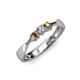 3 - Rylai 0.14 ctw Natural Diamond (2.70 mm) and Citrine Three Stone Engagement Ring  