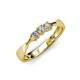 3 - Rylai 0.17 ctw Natural Diamond (2.70 mm) Women Three Stone Engagaement Ring  