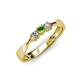 3 - Rylai Green Garnet and Diamond Three Stone Engagement Ring 