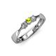 3 - Rylai Peridot and Diamond Three Stone Engagement Ring 